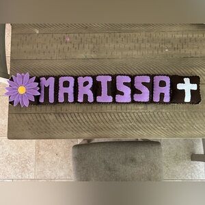 Purple and Brown Custom Name Decor